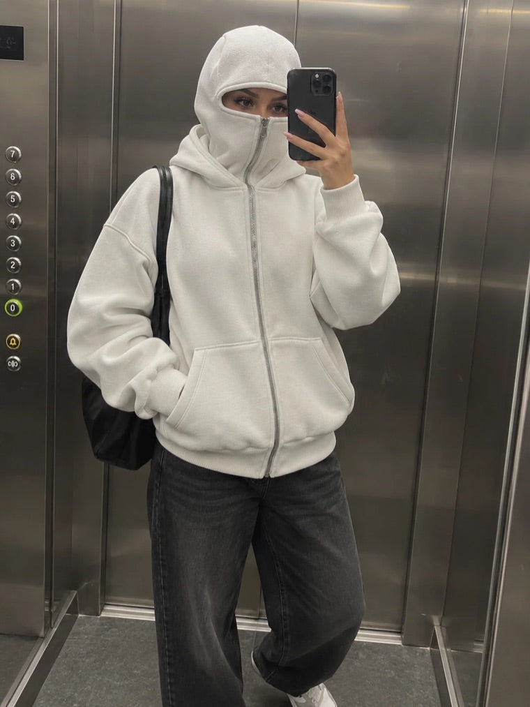 Ghowsted Hoodie in White worn by Inès K.